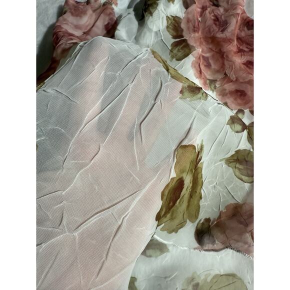 Y2K VTG Babydoll Tank Cami Floral Lace Club Fairycore Coquette Whimsygoth Sheer - Picture 5 of 5